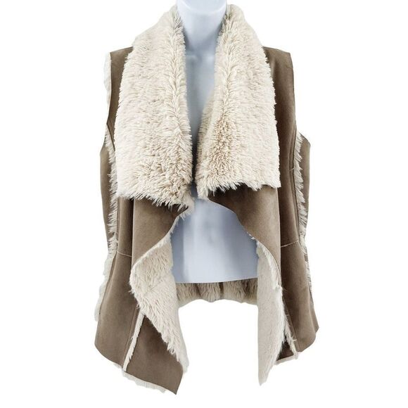 Cupcakes and Cashmere REVOLVE Faux Fur Arden Suede Vest Toffee CH301620 - Picture 6 of 13